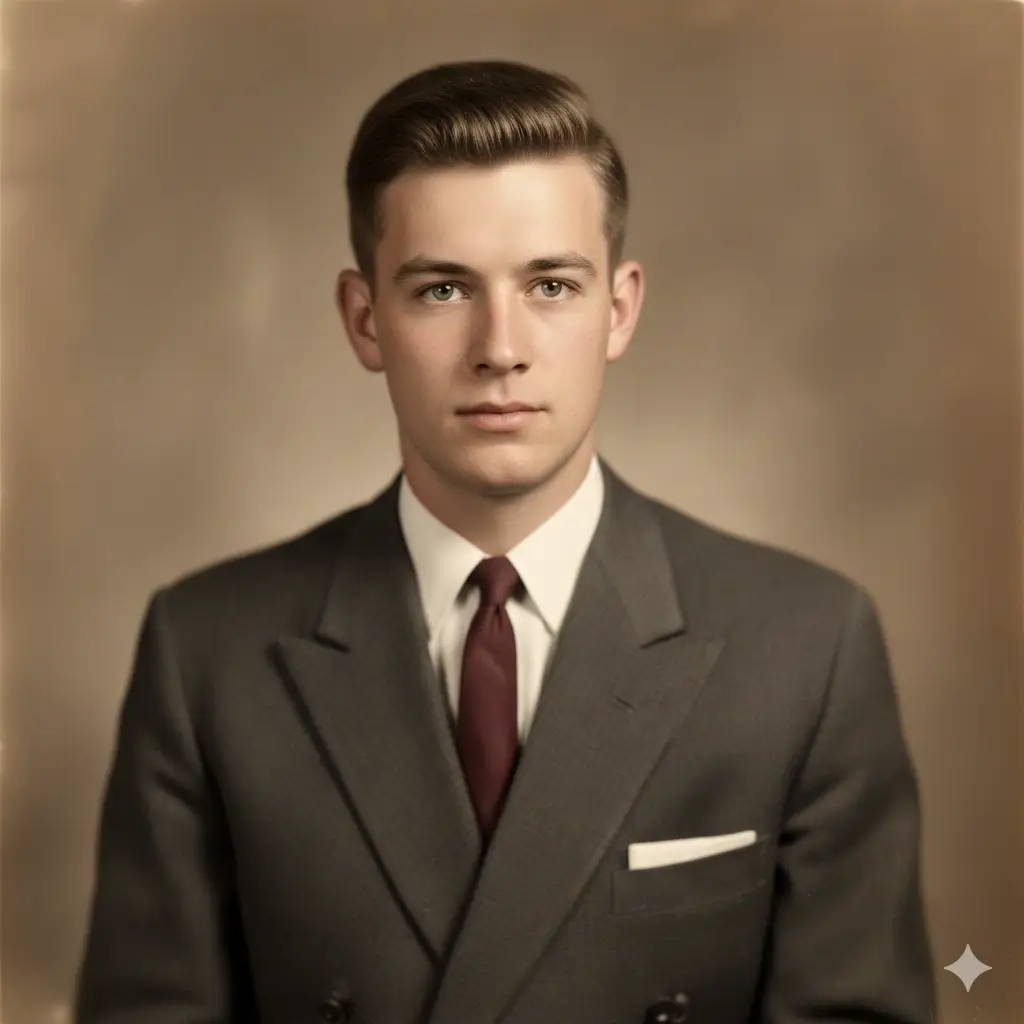 Blurry portrait photo sharpened with AI photo unblur technology
